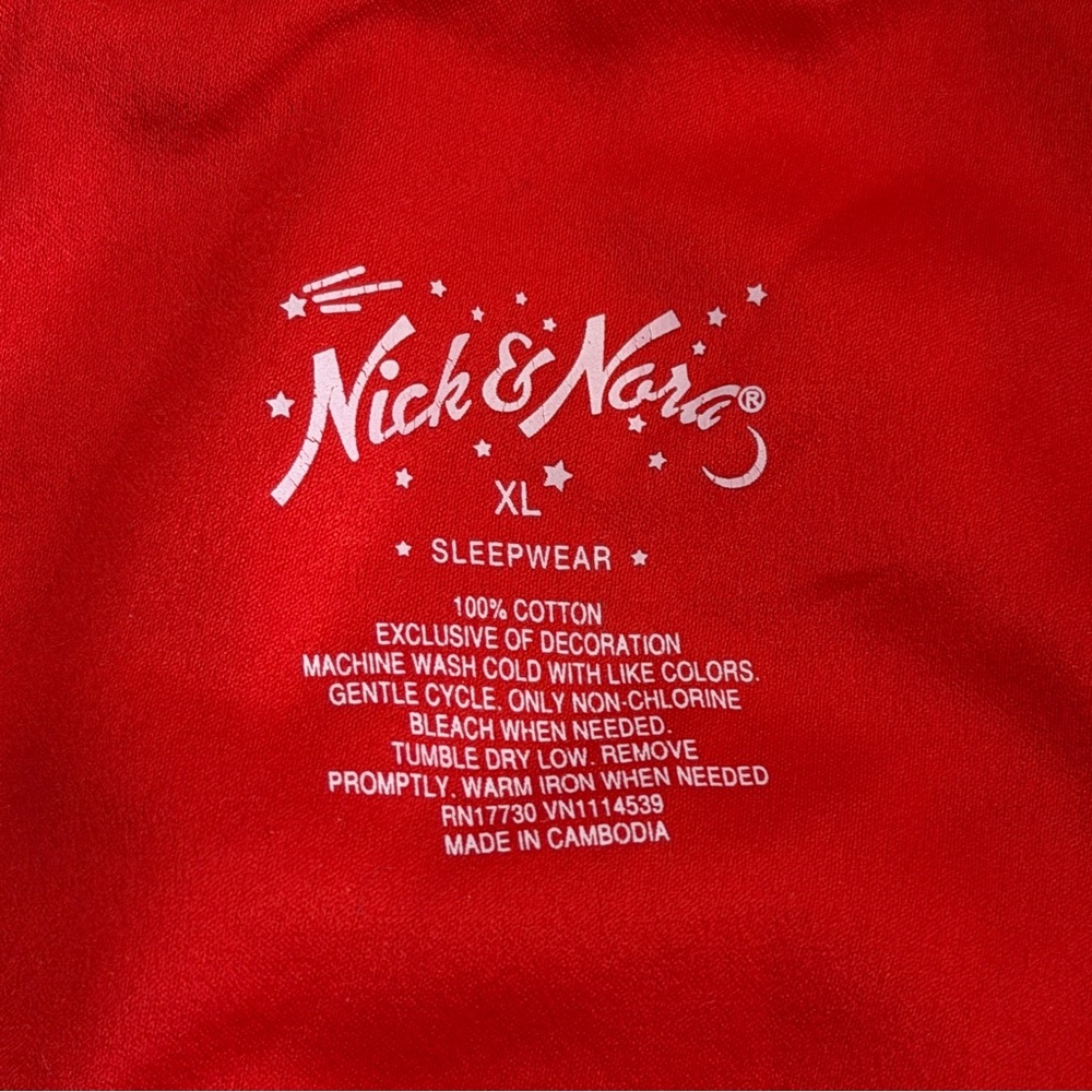 Nick & Nora XL SPORTY Santa Christmas Pajamas Flannel PJ Ski Skate Sled Top Only - Picture 3 of 12